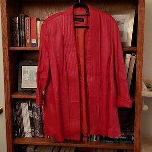 Vintage Dana Brooke Leather Coat
